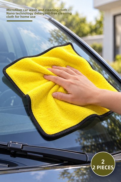 Yenilig 2 bucăți cârpe de curățare și spălare auto din lână – curățare fără d...