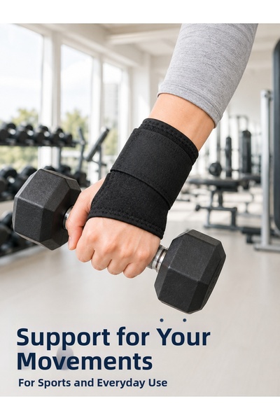 Lisinya Thumb Pass-Through Wrist Support Adjustable Velcro Wristband Bandage ...