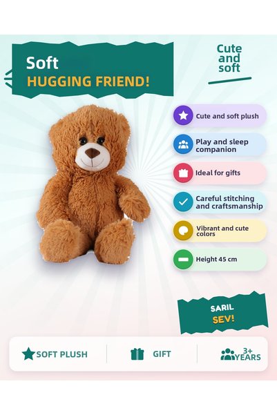 ATABY Puffy Casual Bear 45 cm Brown 1216