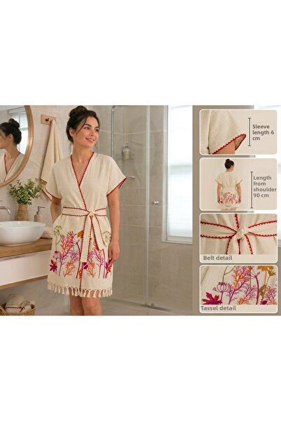 Dokubba Short Muslin Bathrobe - Muslin Bathrobe - Mini Muslin Bathrobe - Cott...