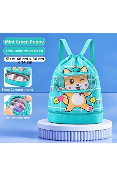 synshop Patterned Girls Boys Teen Children Sports Swimming Bag Wet Dry Compar...