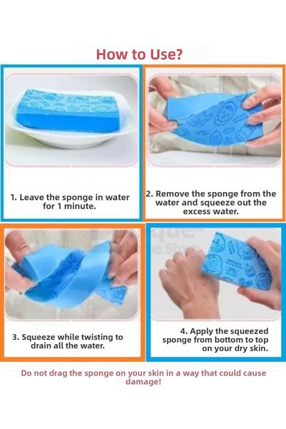 Privo Magic Bath Body Shower Sponge Dead Skin Remover Massage and Exfoliating Effective Scrub Sponge