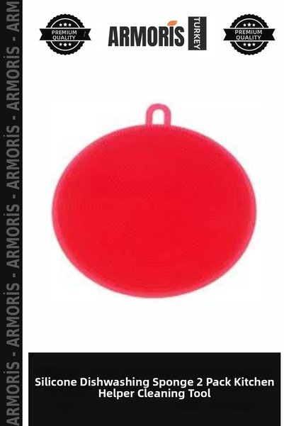 Armoris Silicone Dishwashing Sponge 2 Pieces Pot Pan Kitchen Helper Cleaning ...