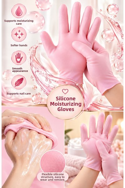 MAQYA KOZMETİK Anti-Crack/Anti-Dryness Silicone Care Gloves Moisturizing and ...