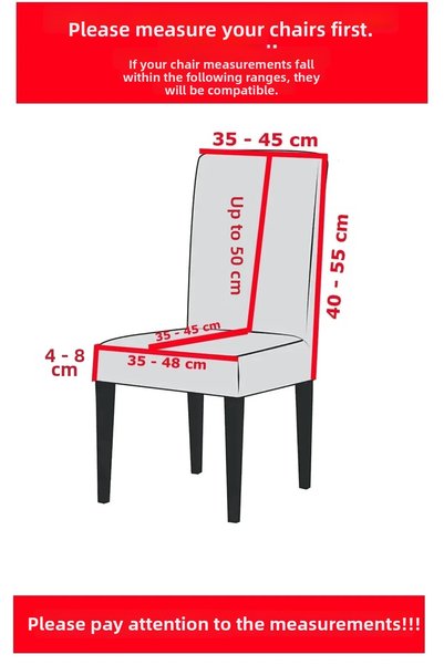BASHTUGH TİCARET Wellsoft Fabric High Quality Chair Cover Elastic Washable Non Slip Kitchen Diner Chair Cover Chair Cover Single Piece