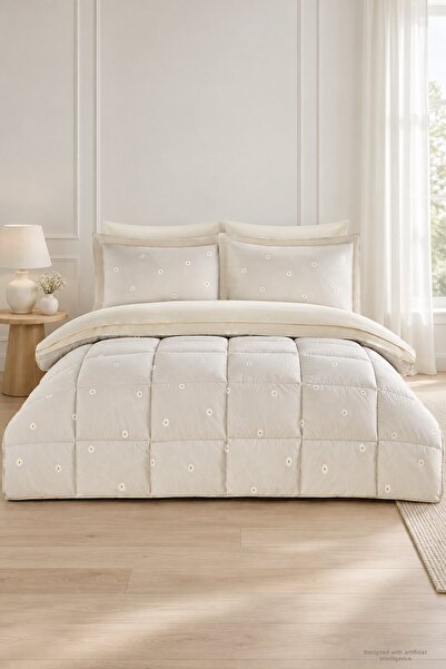 Özdilek Pure Daisy Sleeping Set Double - Beige