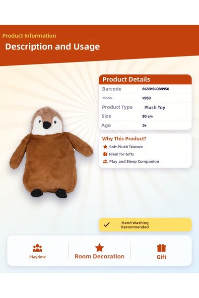 ATABY Plush Penguin Brown 50 cm 4950