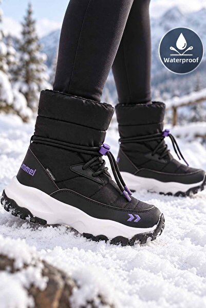 hummel Cizme de exterior pentru femei, negre, impermeabile, pantofi de iarnă