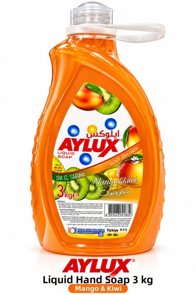 aylux صابون سائل لليدين 3 كجم بالمانجو والكيوي