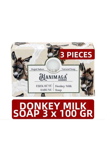 hanımağa akdeniz 3 Pieces Donkey Milk Soap Moisturizing Skin Renewing Revital...