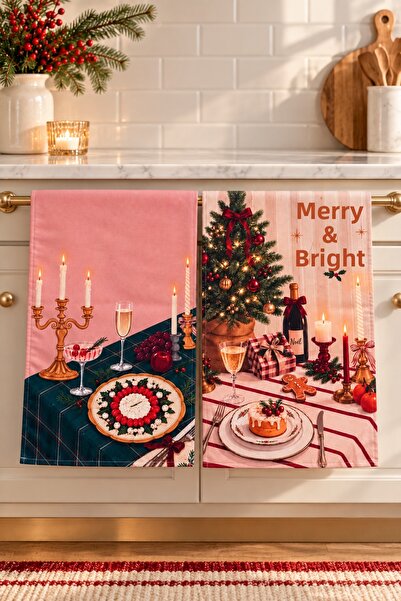 Pilloveland Patterned Kitchen Towels (Set of 2) |   30×50 cm - Dinner - New Y...