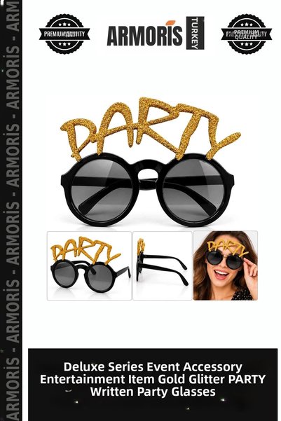 Armoris Delux Series Event Accessory Entertainment Item Gold Glitter Party Wr...