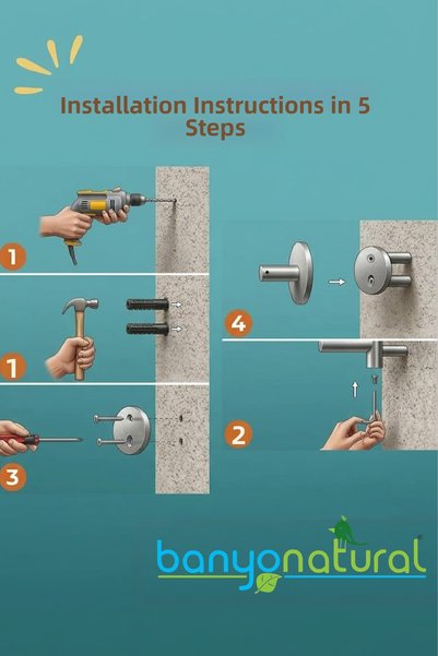 banyonatural Chrome Stainless Metal Toilet Paper Holder