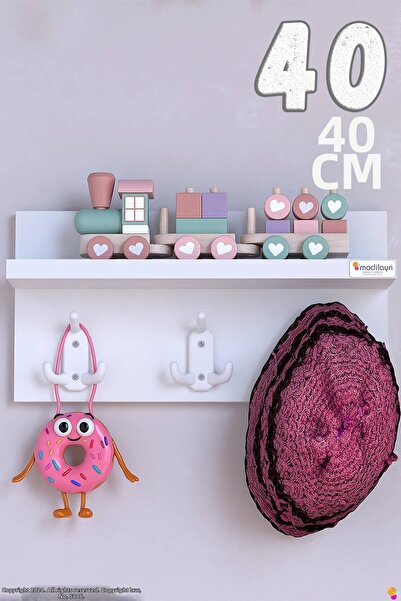Modilayn KEDİ 9 شماعات تعليق لغرفة الشباب مع 9 خطافات (36.4×19 سم) - تصميم أن...