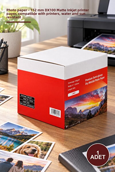 Yenilig 1 piece photo paper - 152 mm dx100 matte inkjet printer paper, compat...