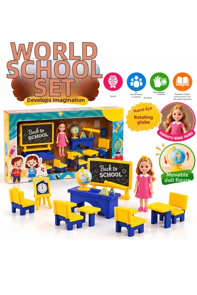 NW NessiWorld Enf-39186 World School Set Toy School Set