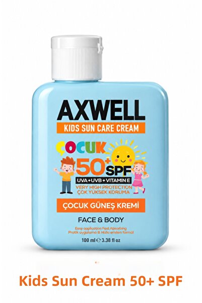 AXWELL Children's Sunscreen - High Protection + Vitamin E, SPF 50+ 100ml