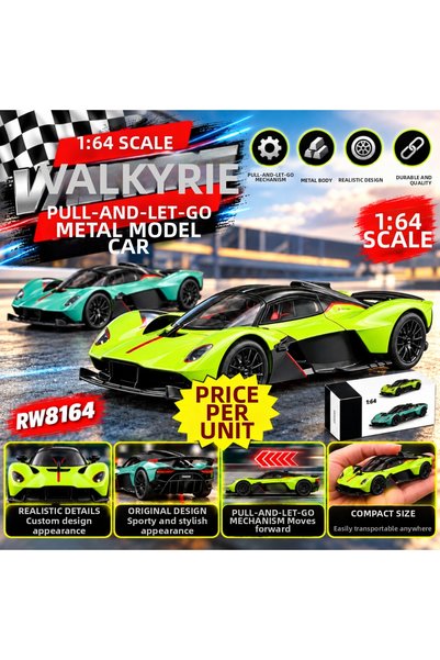 kumkumticaret Rw8164 1:64 Aston Marton Valkyrie Çek Bi̇r.Ara Metal Model Car ...