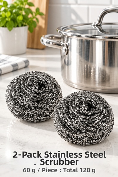 Özkan Ambalaj Temizlik 2 Steel Ball Dishwasher Balls – 60 Grams X 2, Total 120 Grams