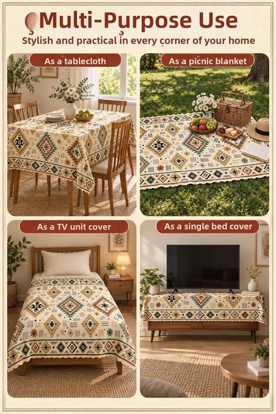 ALANUR Multi-Purpose Velvet Sofa Cover with Non-Slip Sponge 165X215 cm Modern Bohemian Sofa Bed Throw Picnic Tablecloth Alk5