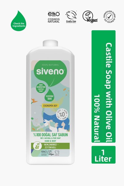 Siveno 100% Natural Liquid Castile Soap with Olive Oil Intensive Moisturizing...