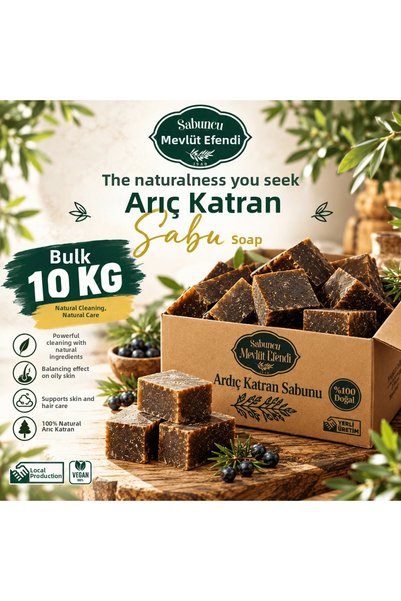 Sabuncu Mevlüt Efendi Juniper Tar Soap 10 kg (Bulk-Unpackaged)