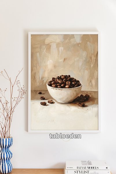 tablodea Boabe de cafea Decorativă Tavă de bucătărie TD Stil de pictură în ul...