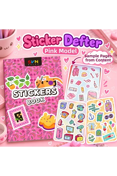 Seven 24 * 17 cm 16 Pages 200 Stickers Special Design Colorful Sticker Book S...