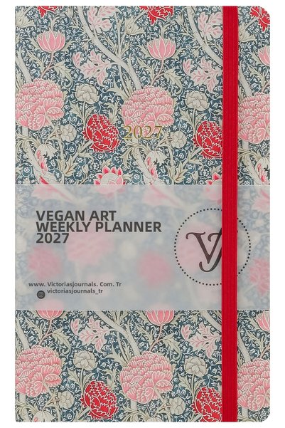 Victoria's Journals Vegan Art 2027 Weekly Agenda 13X21 Cm. Flexible Vegan Lea...