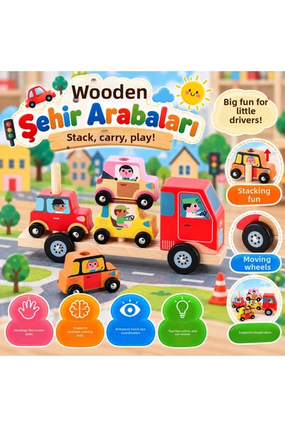NW NessiWorld Wooden City Cars
