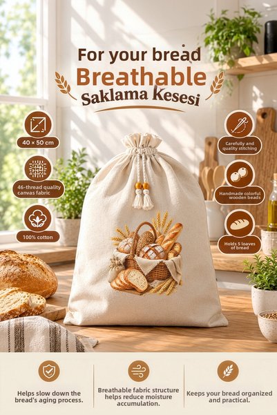 yibucraft Large Size Bread Bag-40X50 cm | Model-4 |