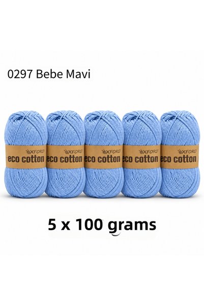 Oxford İplik 5 Pack Eco Cotton 100Gr-200M No:0297 Baby Blue