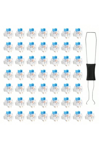 choice2 Cyan Mechanical Keyboard Switches 50 Pcs 3 PIN Keyboard Clickers for ...