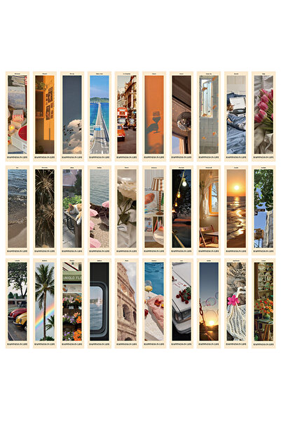 Choice 30PCS 30PCS Landscape Emotional Fragments Bookmarks DIY Ledger Paper D...