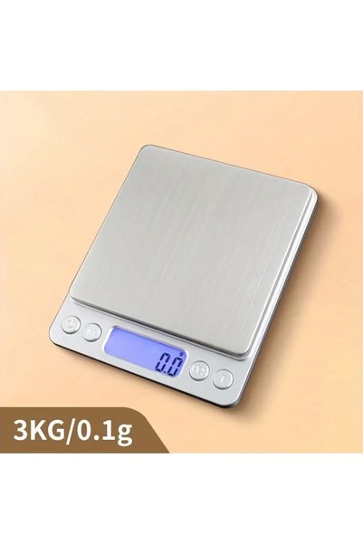Choice 0.1g 3kg AccuWeight Digital Kitchen Scale Stainless Steel Food Scale w...