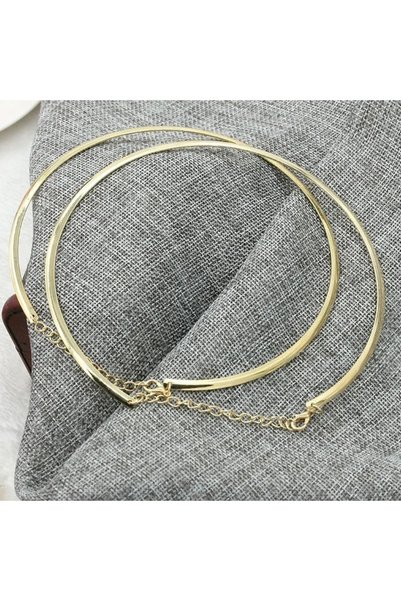 Choice G Gold And Silver Stainless Steel Necklace Collar 4mm Fashionable Jewe...