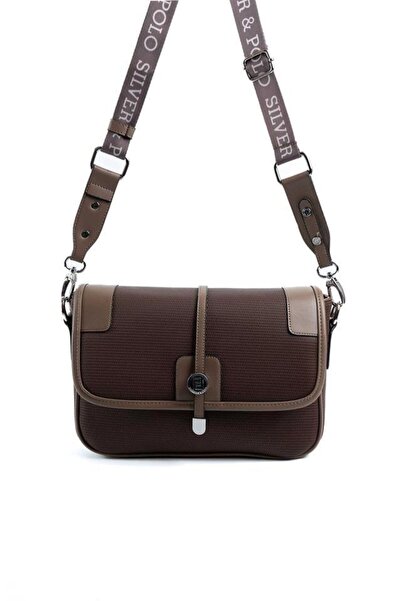 Silver Polo Geantă de damă tip crossbody maro - Vizon Petek SP1182