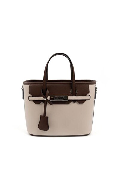 Silver Polo Geantă de mână pentru femei, bej - maro, simplă SP1185