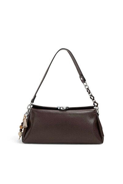 Silver Polo Coffee - Coffee Plain Women's Shoulder Bag Sp1294
