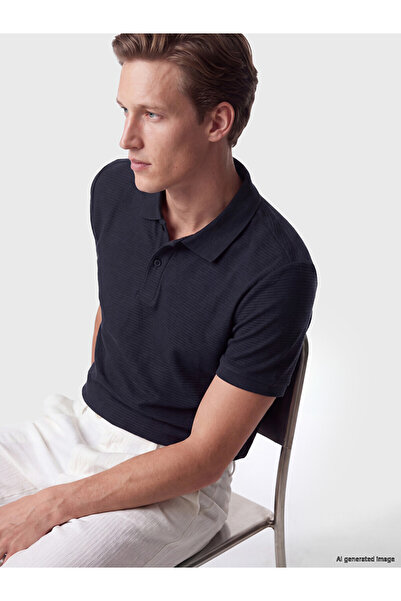 LC Waikiki Men's T-Shirt with a Turn-Down Roba Collar for Style Enthusiasts f...
