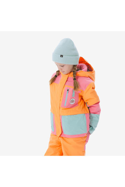 Decathlon Quechua Çocuk Kayak Montu - 5/9 Yaş - Turuncu/Pembe - 500 Play