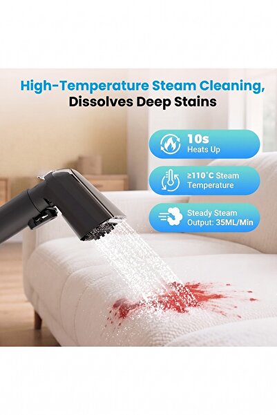 teendow Steam Cleaner C6 Max, 1650W, Steam 110°C, Suction 12kPa, Tanks 1250/9...