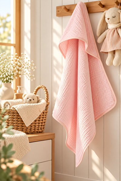 DensHaus 4 Layer Muslin Swaddle Baby Kids 80X80 Oeko-Tex Certified - Beach