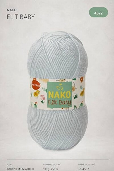 hobi dünyası evim 1 брой Прежда за ръчно плетене Nako Elit Baby, 100 грама, 2...