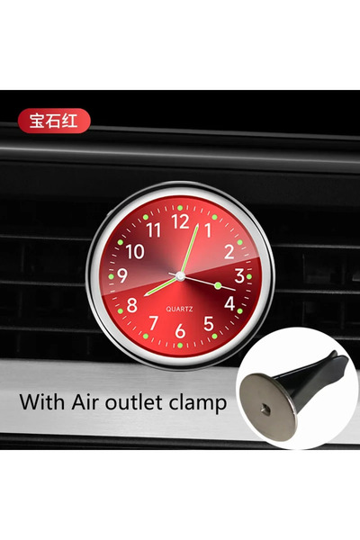Choice Red Car Clock Luminous Auto Ornament Mini Automobiles Internal Stick-O...