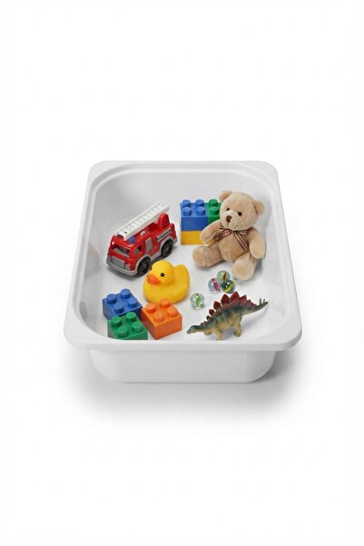 POFİTTO Montessori Oyuncak Dolabı Kutusu Saklama Kutusu 40x30x10 Cm Çocuklar İçin Aktive Kutusu