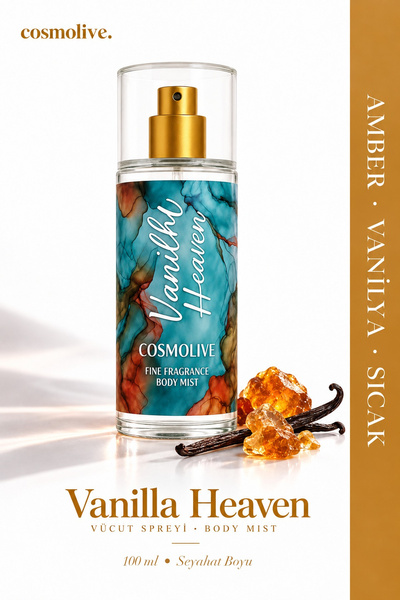 Cosmolive Vücut Spreyi Body Mist | Amber Romance | Vanilla Heaven | Seyahat B...