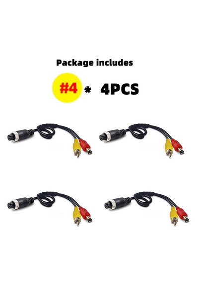 Choice1 رقم 4 (4 قطع) QXNY 4 قطع 4 دبابيس رأس طيران ذكر/أنثى إلى ذكر RCA كابل...