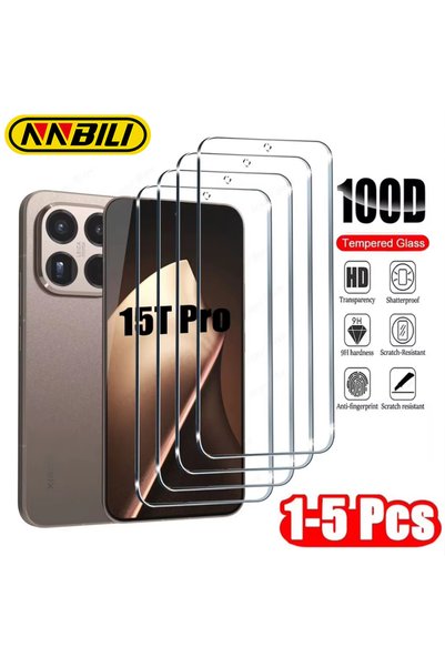 Choice3 واقي شاشة زجاجي عالي الدقة من NNBILI لهاتف شاومي 15T Pro، 5 قطع، متوا...