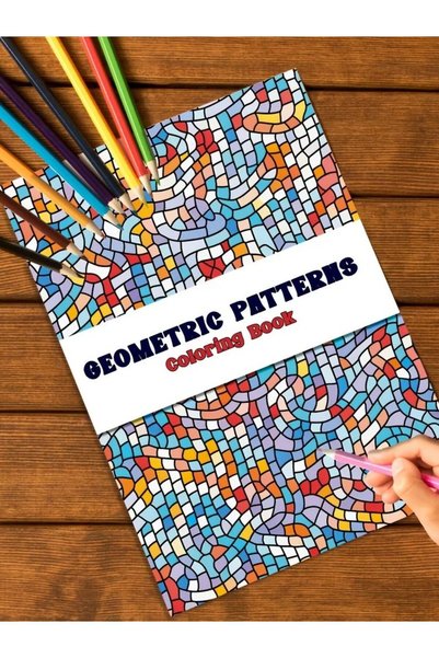 Choice WHITE 30-Page Adult Coloring Book with Geometric Patterns | 8.3X 11.7i...